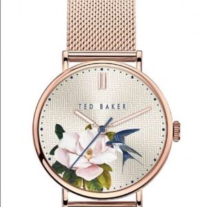 Rose Gold Ted Baker Watch w/ Flower